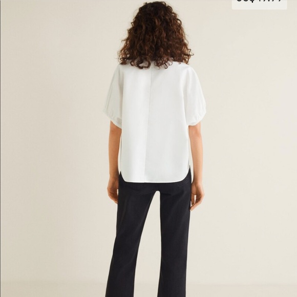 MANGO - NWT Crisp White Blouse (batwing sleeve) - Picture 3 of 3